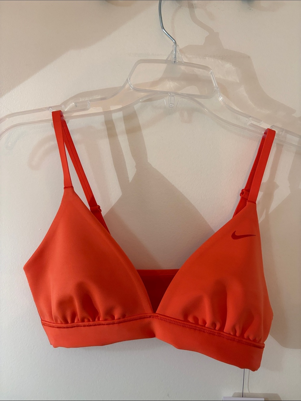 Nike Women's Red-Orange Minimalist Bralette